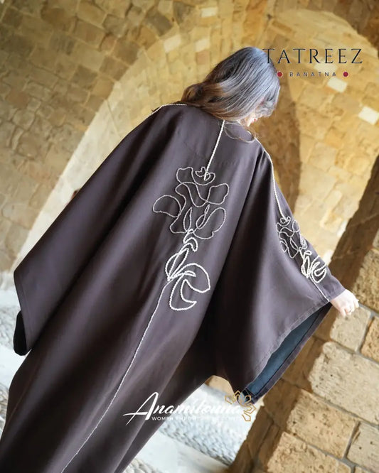 Star: Elegant Brown Abaya ’Jookh’ | Handmade with Love by Anamilouna - Clothing & Wearables