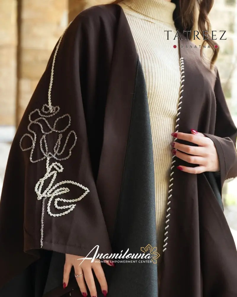 Star: Elegant Brown Abaya ’Jookh’ | Handmade with Love by Anamilouna - Clothing & Wearables