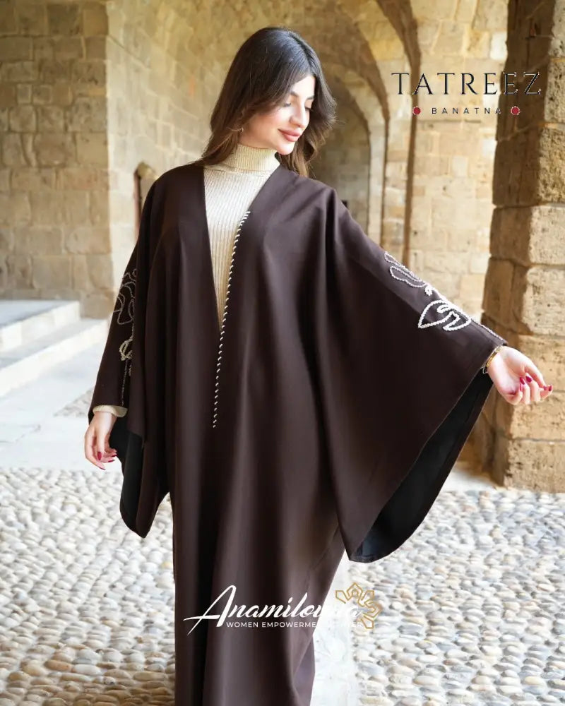 Star: Elegant Brown Abaya ’Jookh’ | Handmade with Love by Anamilouna - Clothing & Wearables