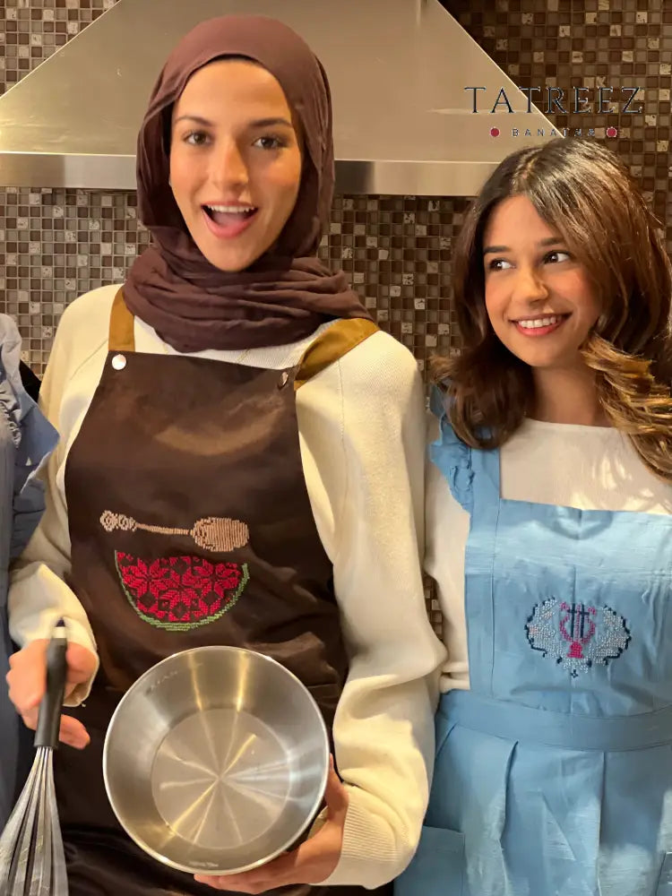 Stylish Brown Apron with Watermelon Design One Size Clothing & Wearables