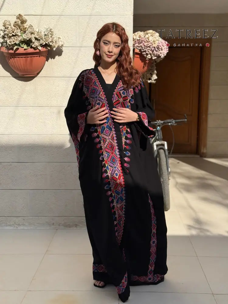 Sunshine Handmade Bisht With Back Embroidery| Luxurious Crepe Georgette with Floral Embroidery - One size - Clothing &