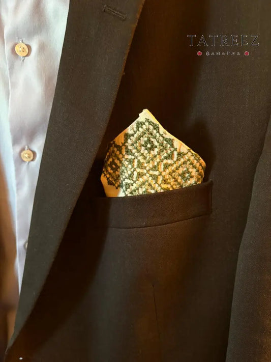 The King: Handmade Tatreez Pocket Napkin - Clothing & Wearables