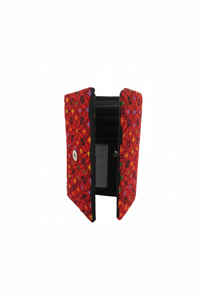 Traditional Red and Black Hand Embroidered Clutch Accessories