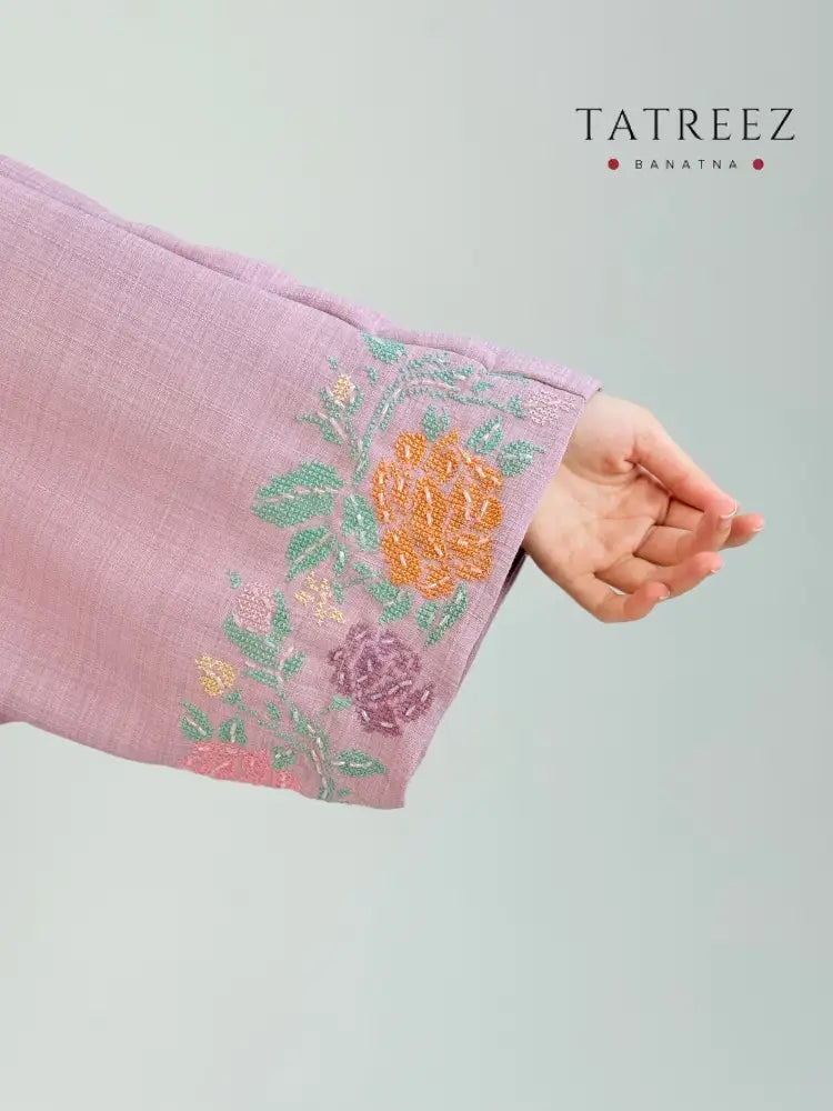 Yasmin - Jasmine: Elegant Handmade Abaya with Floral Embroidery Light pink Clothing & Wearables