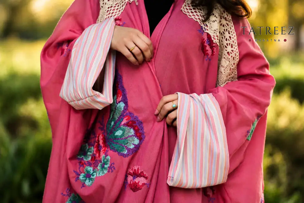 Zayna - Beautiful-Exquisite Handmade Butterfly Embroidered Bisht | Unique Palestinian Tatreez Design - Clothing &