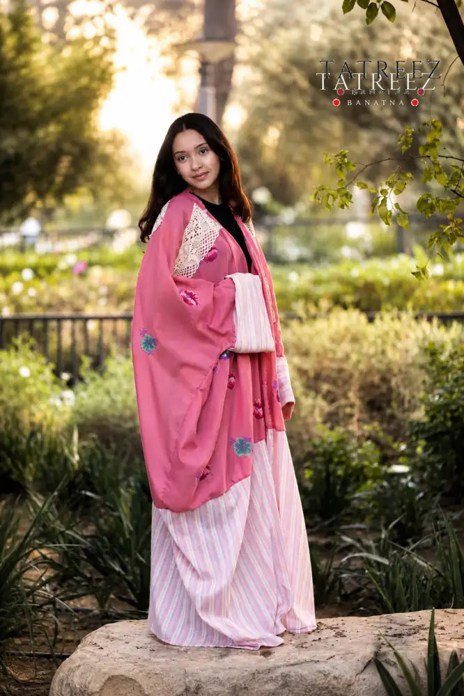 Zayna - Beautiful-Exquisite Handmade Butterfly Embroidered Bisht | Unique Palestinian Tatreez Design - Clothing &